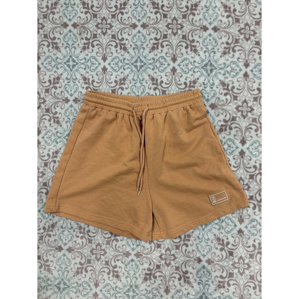 Shein Ginger Orange Sweat Shorts Elastic Drawstring Waist XS JIT7701316